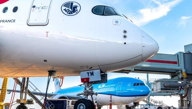 Due aerei di linea all'aeroporto