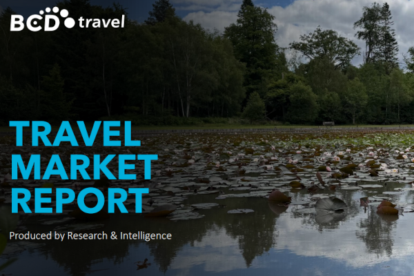 Travel Market Report cover with lily pond